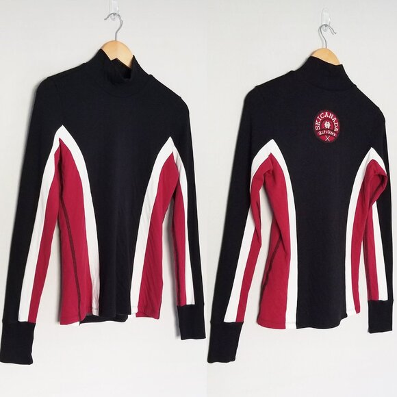 Alp N Rock Black Long Sleeve Halle Mock Neck Top XS Ski Canada Organic Cotton - Picture 2 of 16